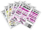 397320 xRay Adesivi Decals (5 fogli) Giallo Fucsia Arancio Viola Grigio XB8