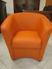 poltroncina valentina ecopelle arancio panna verde bordeaux