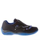 PRADA scarpe donna shoes America s Cup sneaker tessuto nero e cristalli colorati