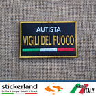 Toppa Patch Ricamata VIGILI DEL FUOCO - AUTISTA da 8,0 cm con velcro