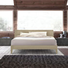 Letto matrimoniale 160x200cm design moderno in legno doghe testata Linz King