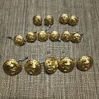 Vintage WB Co Eagle Buttons Stars USA Military Gold Anchor Lot 15 SER 176 USMC