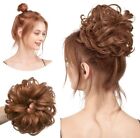 Messy Bun Hair Piece  Updo Curly Hair Extensions Real as Human Light Auburn H.