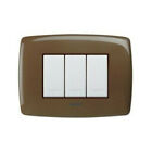 PLACCA LEGRAND VELA TONDA-BRONZO METAL 4 Moduli