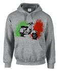 Vespa Scooter Grau Hoodies Kapuzenpullover -3548 -Grau