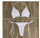 MODA MARE ESTATE COSTUME DA BAGNO BIKINI PERIZOMA SEXI DONNA LACCETTI LATERALI