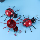 4 Pcs Iron Ladybug Hanging Sculpture Garden Appliques Embellishments