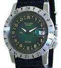 Glycine Airman Green Noon Purist 24-Stunden Quadrante Vetro Zaffiro GL0476