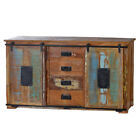 CREDENZA INDUSTRIAL COLOR BUFFET VINTAGE LEGNO MASSELLO TEAK ETNICO Credenze