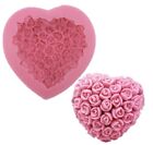 3D Heart Love Rose Flower Shape Silicone Soap Mold Chocolate Candle Craft