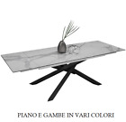 TAVOLO ALLUNGABILE PIANO IN LAMINAM VETROCERAMICA CM 160