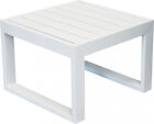 VivaGarden Tavolino da Giardino in Alluminio 43.5x43.5x32cm Bianco Donatello