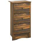 Comodino 3 Cassetti Stile Rustico 40x30x74 cm Marrone