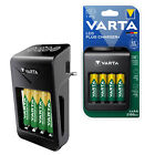 Caricabatterie per Pile Ricaricabili VARTA PLUG + 4 Batterie AA Stilo 2100mAh