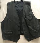 Gilet uomo in pelle nero