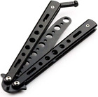 Coltello Da Allenamento a Farfalla,Pieghevole(Butterfly Knife Nero)