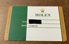 Rolex CARD  SUBmariner 116610 New!!! Rara!!!