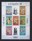 Chess, Ajedrez . VIETNAM 1983 Chess Pieces MInisheet MNH