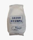 GESSO SCAGLIOLA IN POLVERE 1 KG PER STAMPI SILICONE RASANTE EDILIZIA FAI DA TE