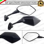 COPPIA SPECCHIETTI RETROVISORI PER CARENA MOTO CUSTOM IN NERO OPACO