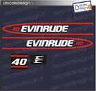 Adesivi motore marino fuoribordo Evinrude 40 cv gommone barca