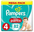 Pampers Baby Dry Pants Couche-Culotte taglia 4 (9-15kg) Méga 82pz