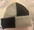 ZARA MOHAIR BLACK & GREY BEANIE HAT