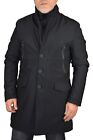 Giubbotto Uomo Invernale Giaccone Elegante Cappotto Soprabito Impermeabile Blu