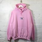 Beatles Abbey Road Embroidered Pink Hoodie *CLEARANCE* M