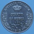 SOMALIA ITALIANA VITTORIO EMANUELE III 1/4 RUPIA 1913 ROMA ARGENTO SILVER MONETA