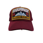 DSQUARED2 - Cappellino baseball bordeaux di cotone