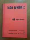 Alfa Romeo GT 1600 Junior ZAGATO Manuale officina workshop manual