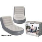 POLTRONA DIVANO GONFIABILE GRIGIO SOFA RELAX PER GIARDINO PISCINA CAMPEGGIO COMO