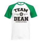 SUPERNATURAL "TEAM DEAN" UNISEX, RAGLAN BASEBALL T-SHIRT