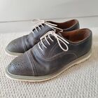 Dr Martens Caine Mens Blue Leather Brogues Shoes White Soles UK 10 US 11 EU 45