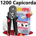 Pinza Crimpatrice + 1200 Capicorda Set Kit Crimpatura per 0,25 – 10 mm Crimpare