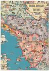 EMILIA ROMAGNA - TOSCANA - CARTOLINA CARTINA GEOGRAFICA -  PUBBLIC. MOTTA -7139-