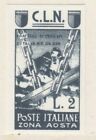 Italy Italia Emissioni C.L.N. Aosta 1944 2 Lire Non Dentellato MNG A13P58F597