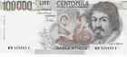 1985 ITALIA REPUBBLICA Banconota - 100000 LIRE CARAVAGGIO 1° tipo, decreto 26...