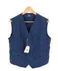 BD BaggieS Gilet con tasche in cotone e lino Blu Chiaro