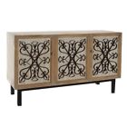 MOBILE CREDENZA BASSA BUFFET PROVENZALE VINTAGE ETNICO cm 135 x 38 H 80 Legno