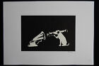 Banksy Lithographie 50x35, signiert, Stempel, limitiert. "Rocket Dog"