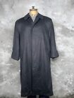 Cappotto Loden Vintage Grigio Scuro in Lana Lungo Tirolese da Uomo Taglia 50 - L