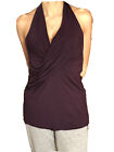 Maglietta scollo all americana viola Sisley - Woman purple top halterneck Sisley