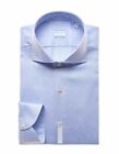 XACUS Non stiro Wrinkle Free - Camicia Collo francese in Twill AZZURRO