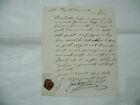 SIGILLO CON CERALACCA DOCUMENTO MANOSCRITTO LICENZA ZEVIO VERONA 1864