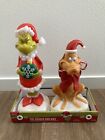 Grinch 14-in LED Dr Seuss  The Grinch & Max Blow Mold - Set of 2