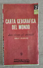 Antica Carta Geografica del Mondo Martesamo Pozzuolo Anni 50