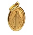 medaglia ciondolo regalo MADONNA MIRACOLOSA oro 18kt. 750/1000