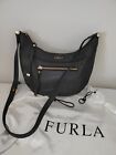 Furla borsa tracolla nera 30 cm di pelle